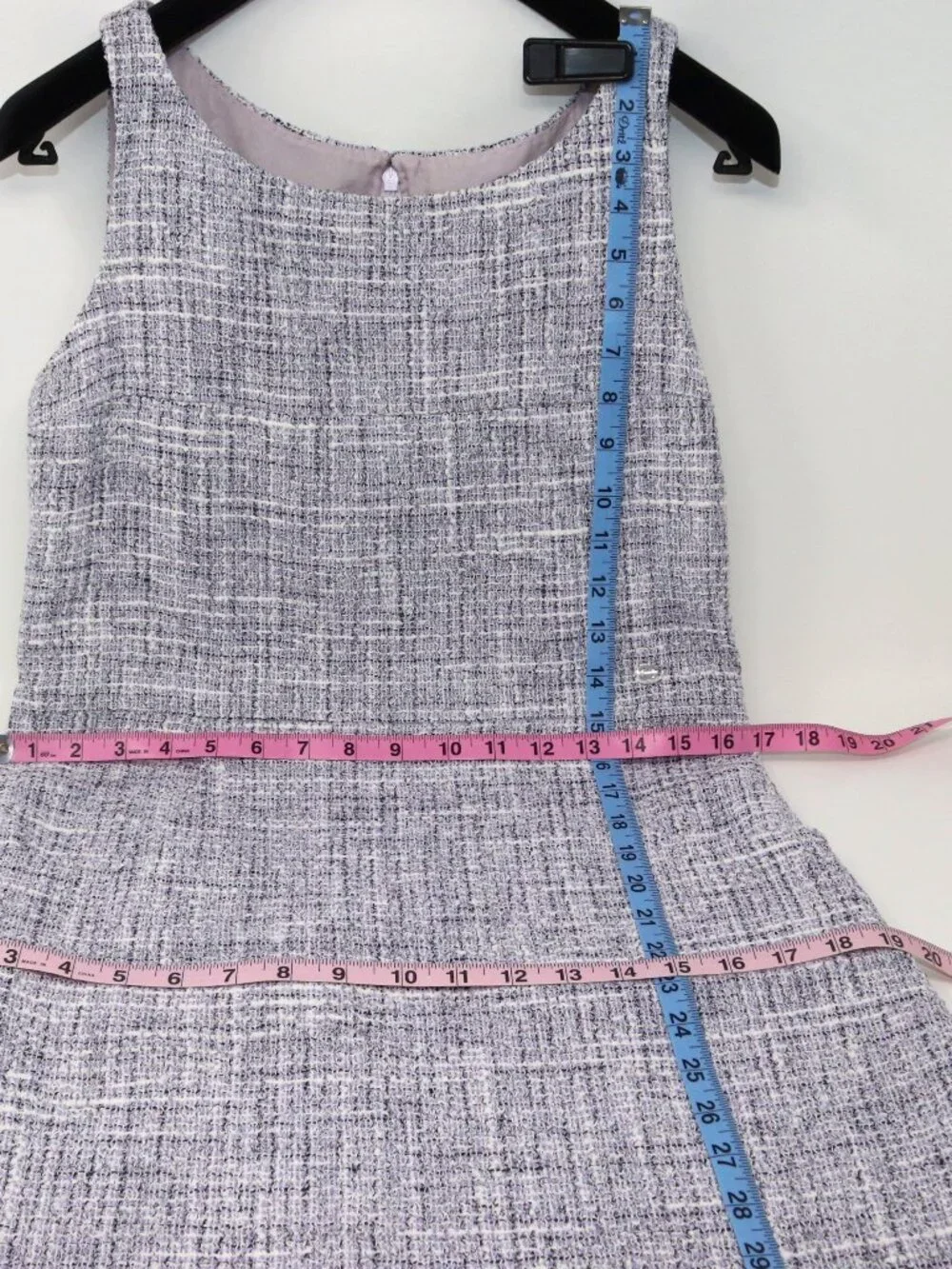 CHANEL Size 40 Lilac Purple White Dress Knee Length - Picture 13 of 15